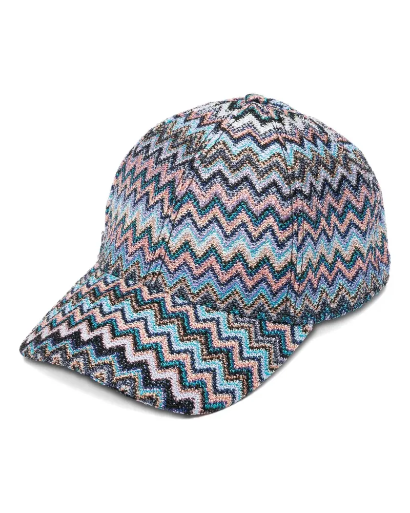 Missoni zigzag-knit baseball cap - Blau Blau