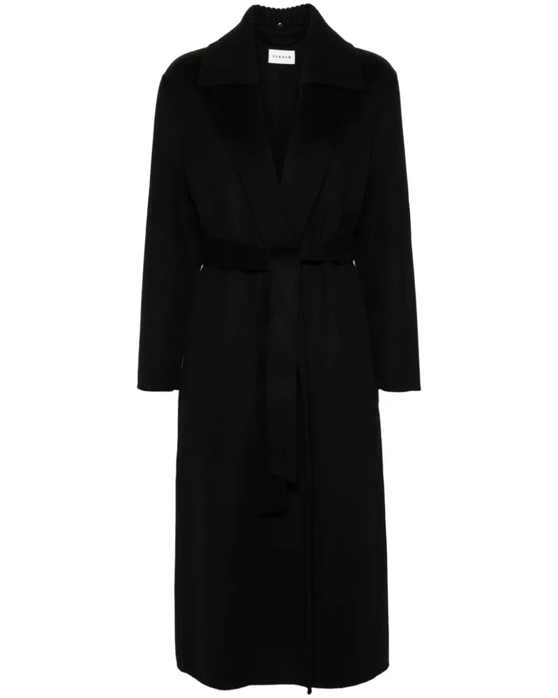 P.A.R.O.S.H. Mantel aus Wolle - Schwarz Schwarz