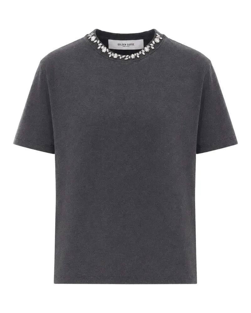 Golden Goose T-Shirt mit Kristallen - Grau Grau