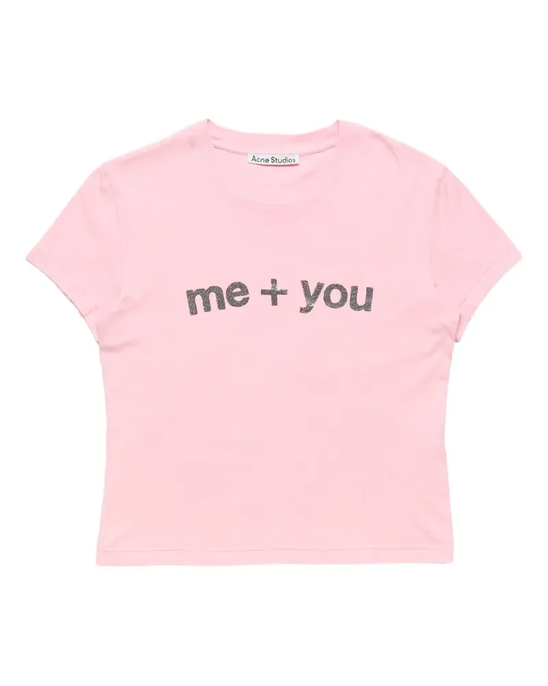 Acne Studios T-Shirt mit Print - Rosa Rosa