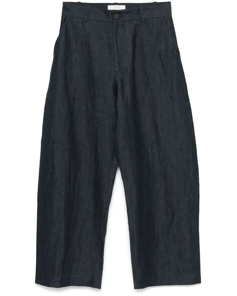 Studio Nicholson Hose mit abgerundetem Bein - Blau Blau