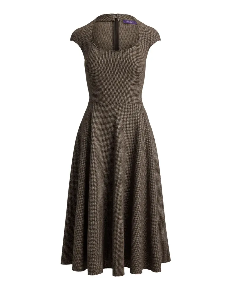 Ralph Lauren Kurzärmeliges Maisey Midikleid - Braun Braun