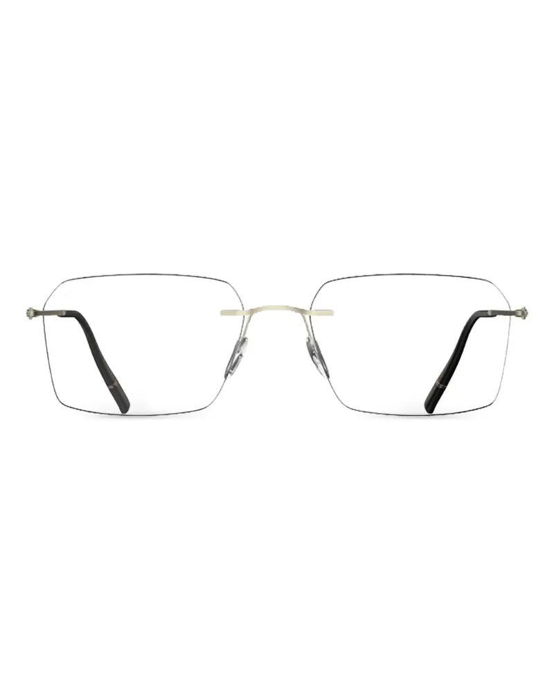 Silhouette The Refined rectangle-frame glasses - Silber Silber