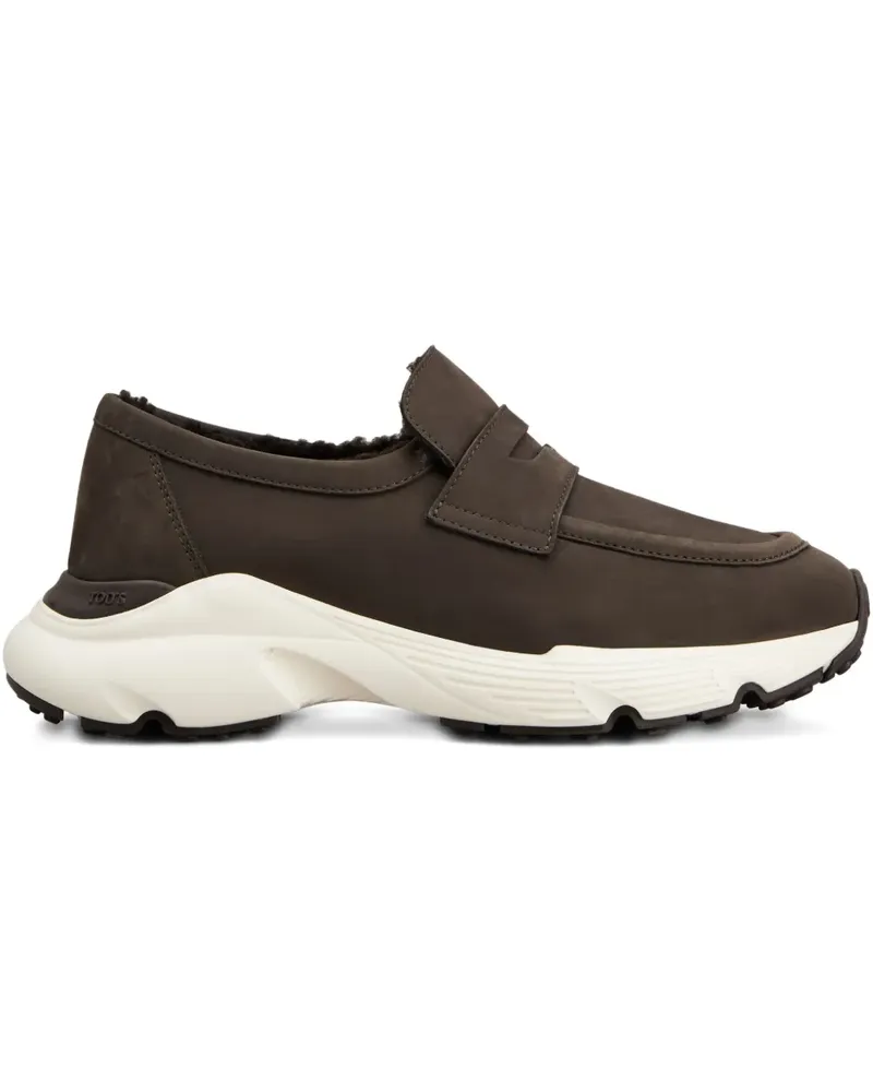 TOD'S Mokassins mit Shearling - Braun Braun
