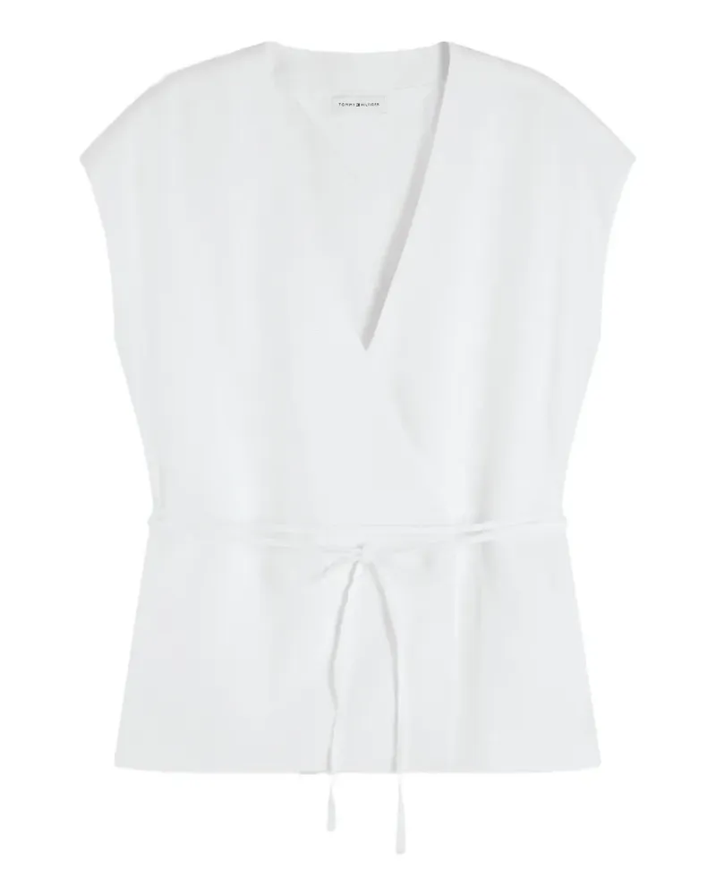 Tommy Hilfiger wrap-style sleeveless blouse - Weiß Weiß