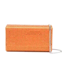 Amina Muaddi Paloma Supera Clutch Orange