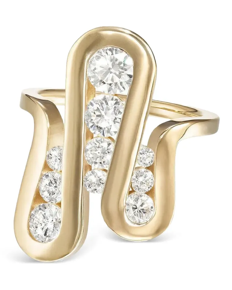 Melissa Kaye Daphne Ring mit Diamant - Gold Gold