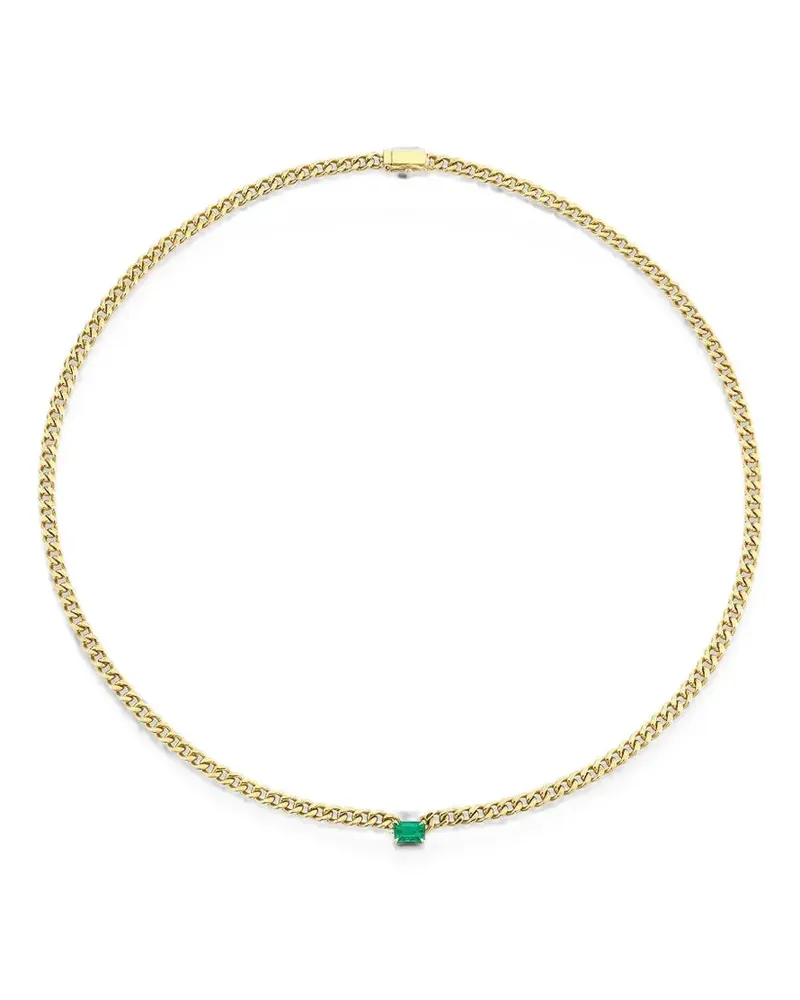 ANITA KO emerald cuban link necklace - Gold Gold
