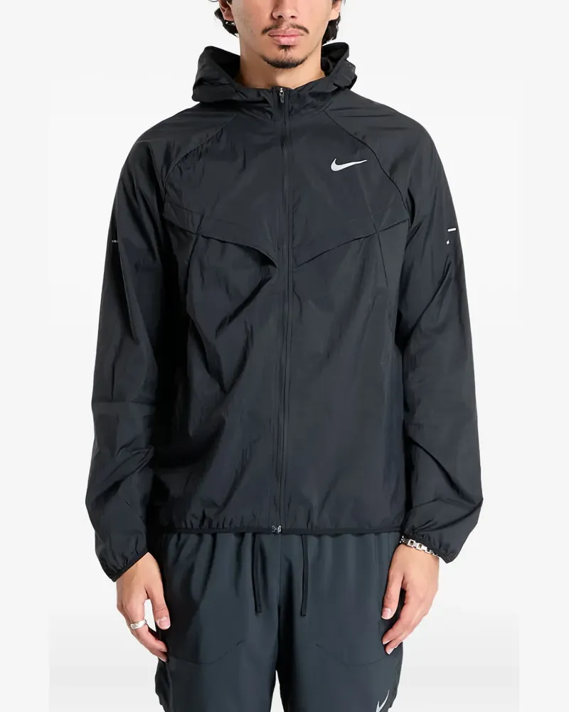 Nike Stride Repel UV Sportjacke mit Kapuze - Schwarz Schwarz