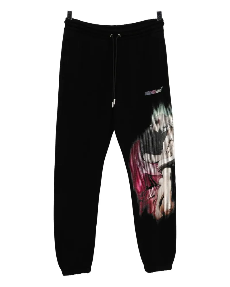 OFF-WHITE graphic printed track pants - Schwarz Schwarz