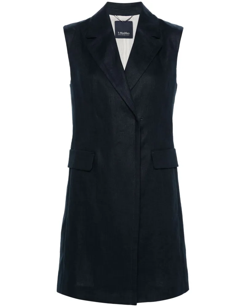 Max Mara Marie Leinenweste Blau