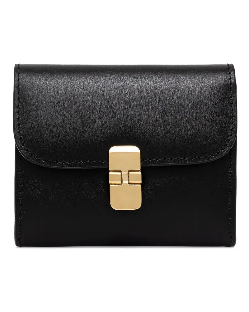 A.P.C. Grace Portemonnaie mit abgerundeter Klappe - Schwarz Schwarz