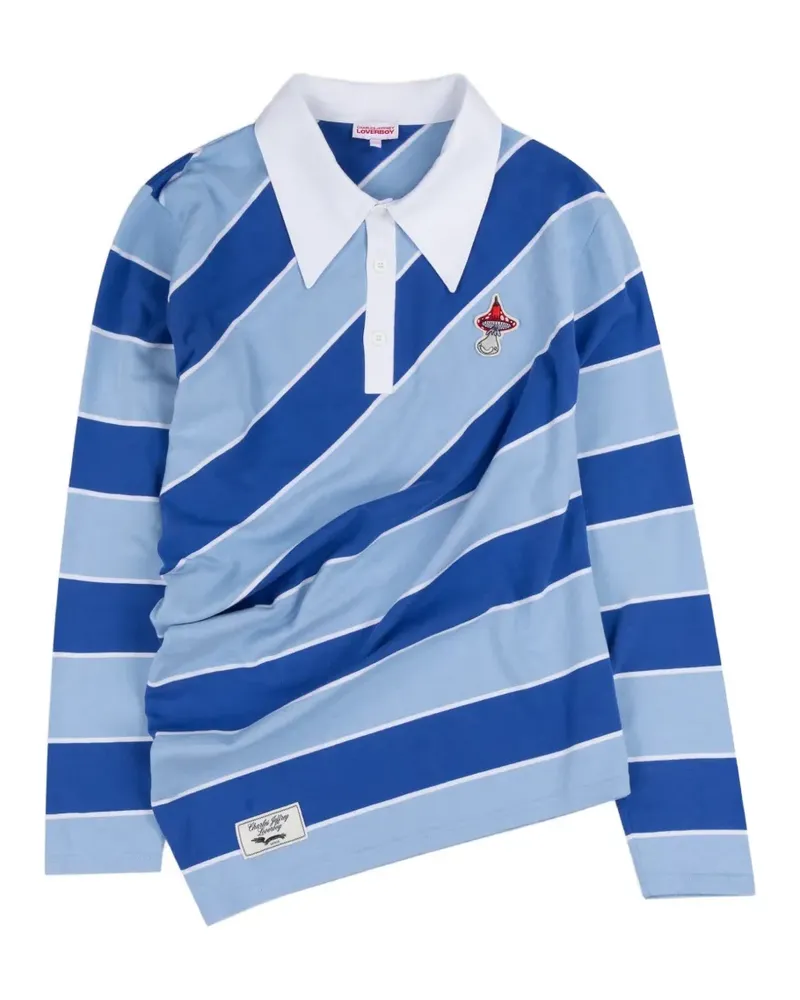 Charles Jeffrey Loverboy Gestreiftes Poloshirt - Blau Blau