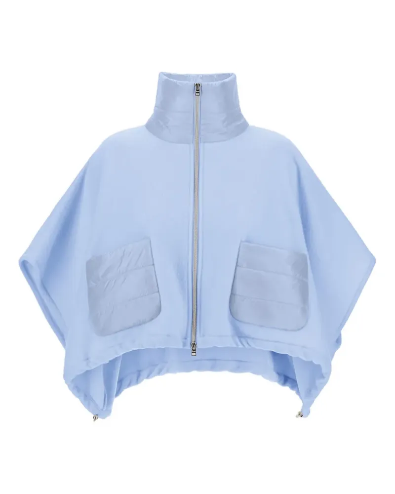 Herno Resort Poncho mit Kimonoärmeln - Blau Blau