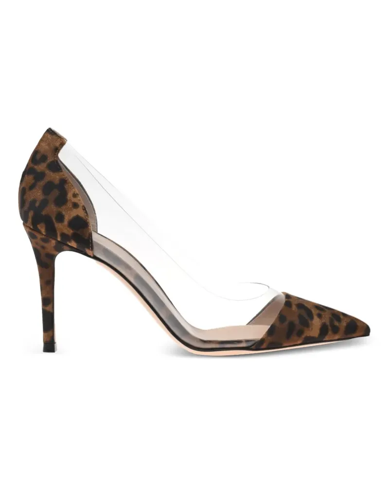 Gianvito Rossi Plexi Pumps mit Leoparden-Print - Braun Braun