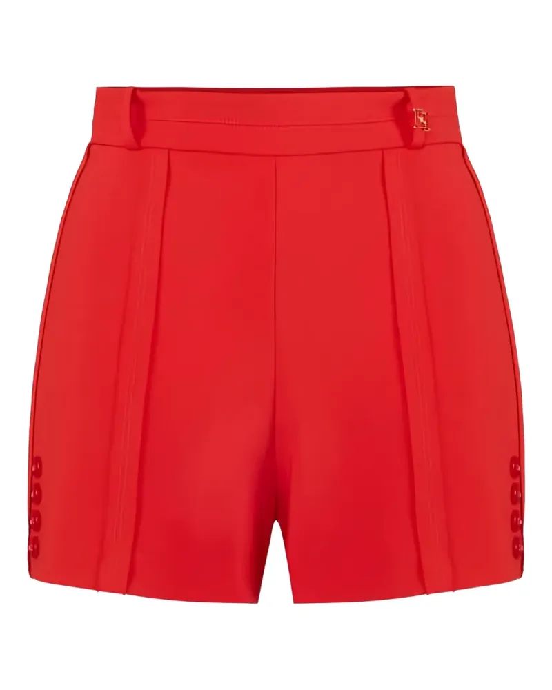 Elisabetta Franchi Geknöpfte Shorts mit Logo-Detail - Rot Rot