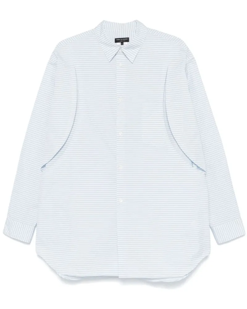 Comme des Garçons Gestreiftes Hemd - Weiß Weiß