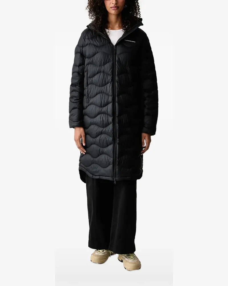 Peak Performance Helium quilted hooded jacket - Schwarz Schwarz