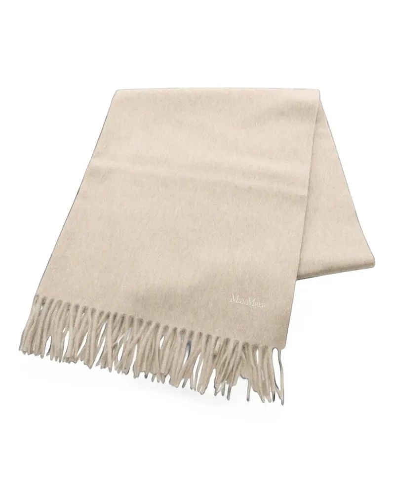 Max Mara 2020s fringed cashmere scarf - Nude Nude