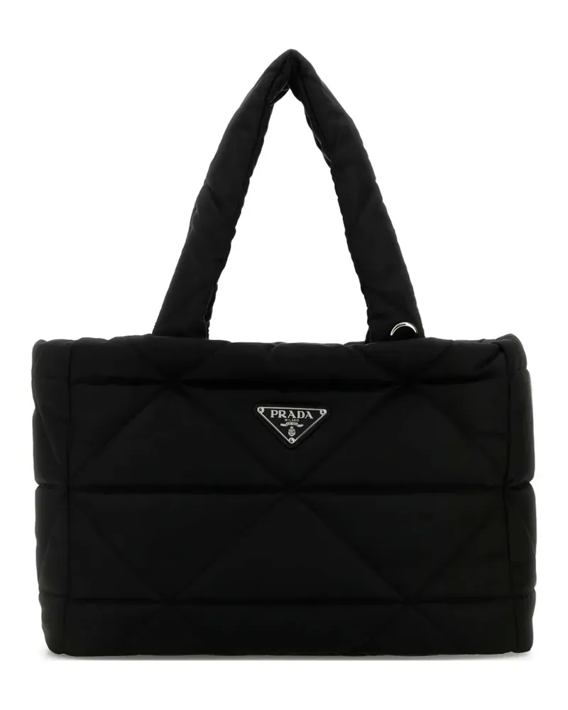 Prada Gepolsterte Schultertasche - Schwarz Schwarz