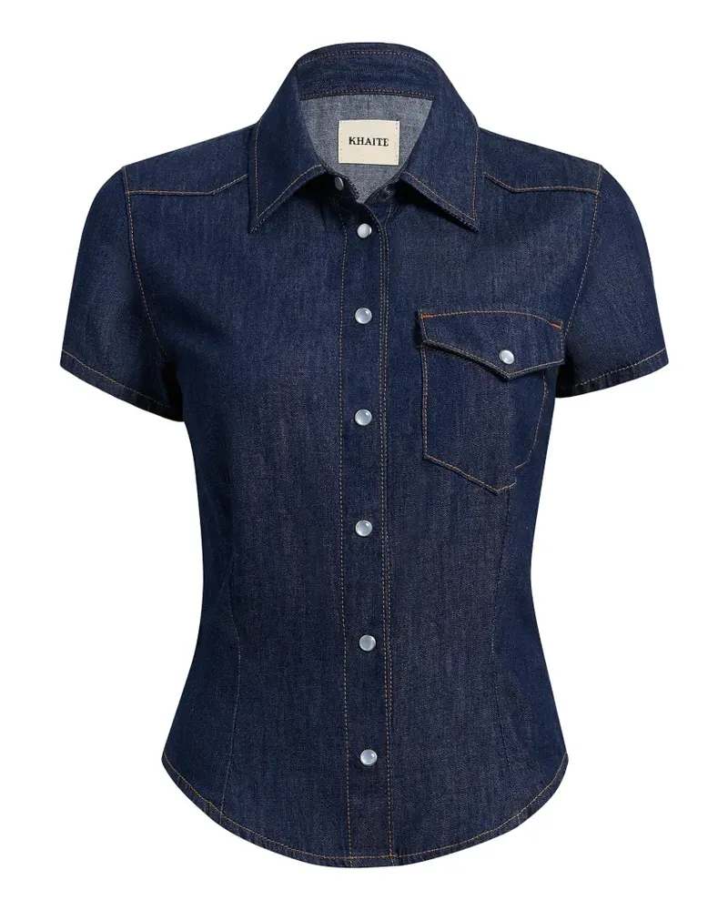KHAITE Jeanshemd mit Druckknöpfen - Blau Blau