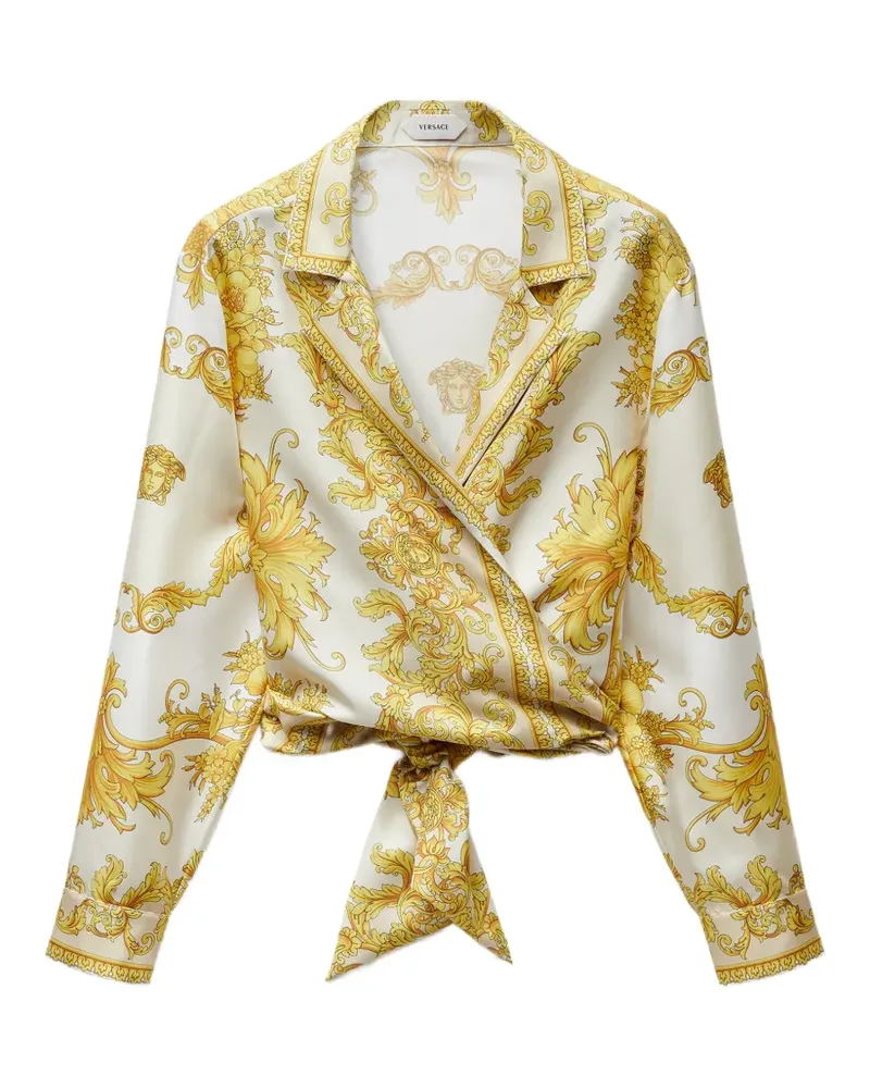 Versace Hemd mit Print - Weiß Weiß