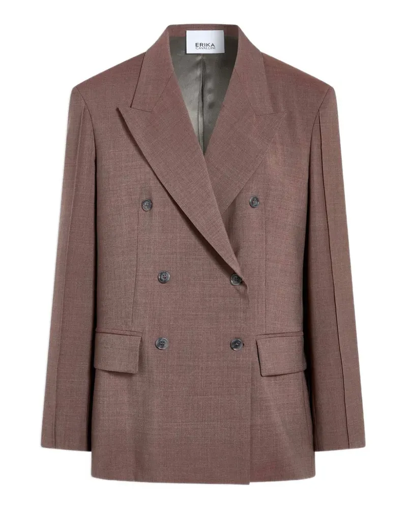 Erika Cavallini double-breasted peak-lapel blazer - Braun Braun