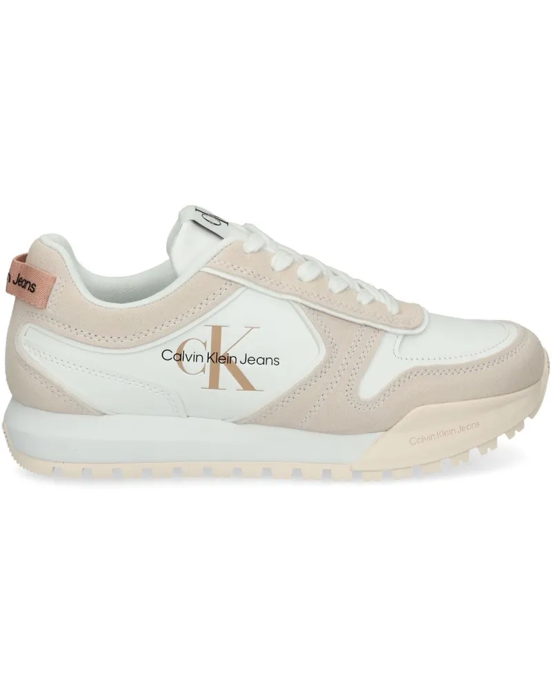 Calvin Klein Sneakers mit Logo-Print - Weiß Weiß