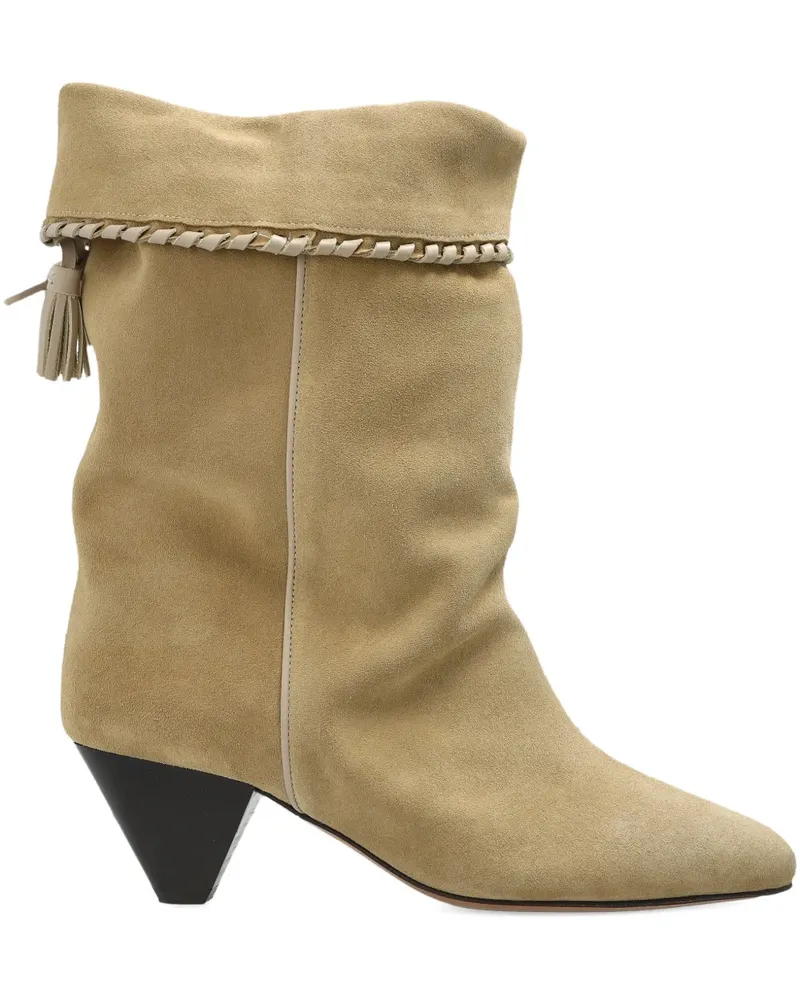 Isabel Marant Dalby braided-detail pointed-toe boots - Nude Nude