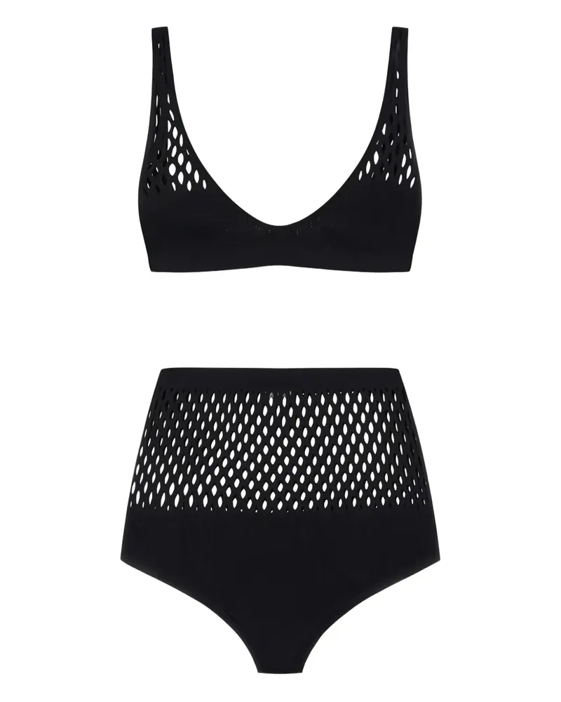 Roberto Cavalli Bikini mit Netzeinsätzen (2er-Set) - Schwarz Schwarz