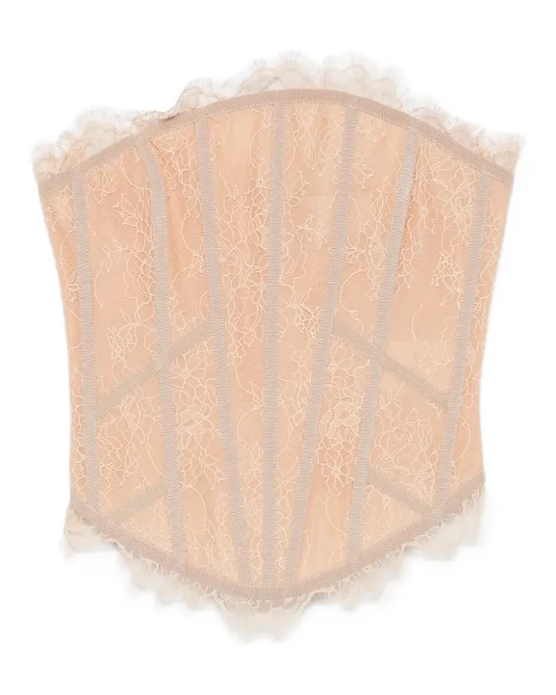 Giuseppe di Morabito lace-trim top - Nude Nude
