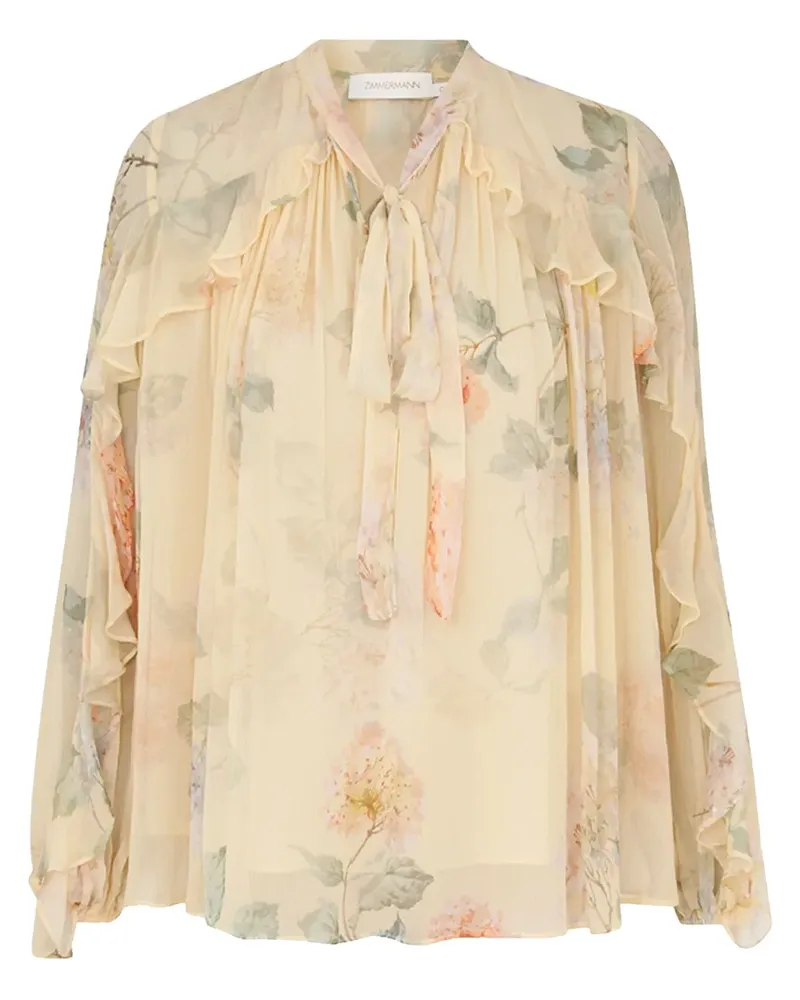 Zimmermann Illuminate Bluse - Nude Nude