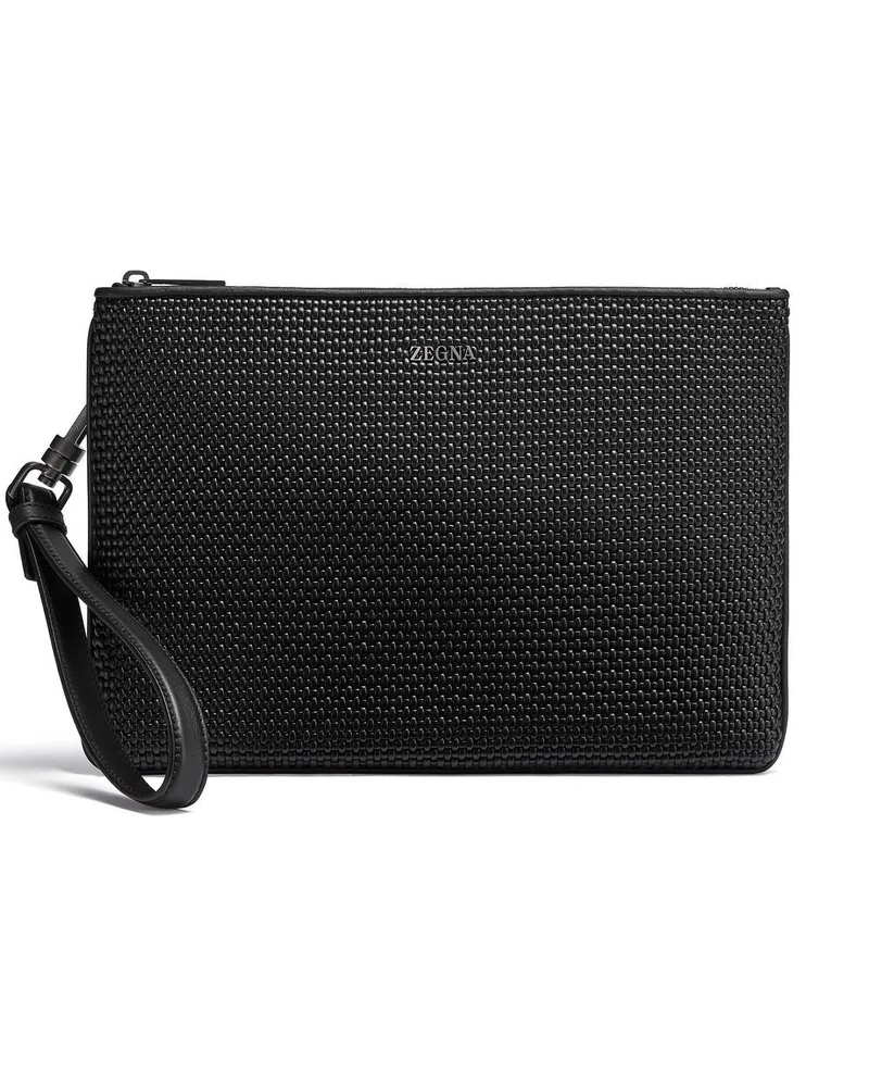 Ermenegildo Zegna Pelletessuta™ Clutch Schwarz