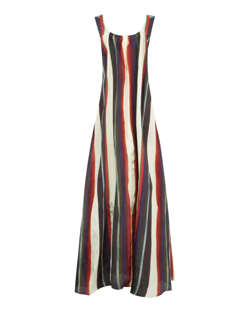 Christopher John Rogers Morris striped maxi dress - Weiß Weiß