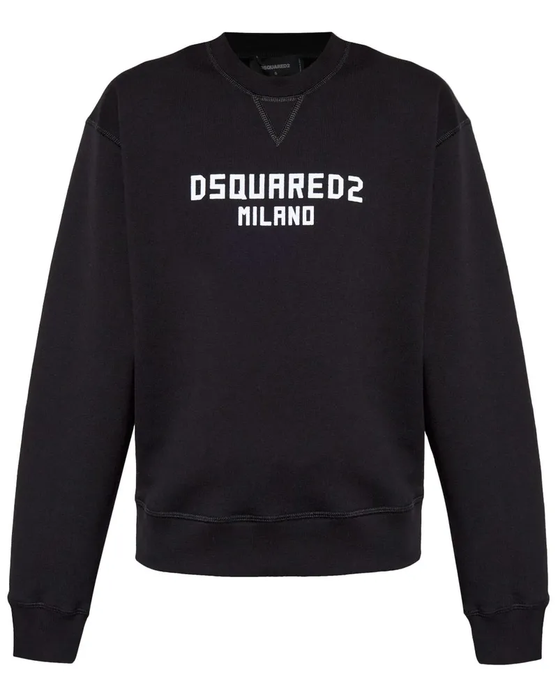 Dsquared2 Sweatshirt mit Print - Schwarz Schwarz