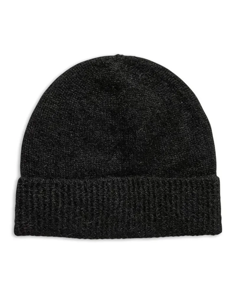 Rier ribbed beanie hat - Schwarz Schwarz