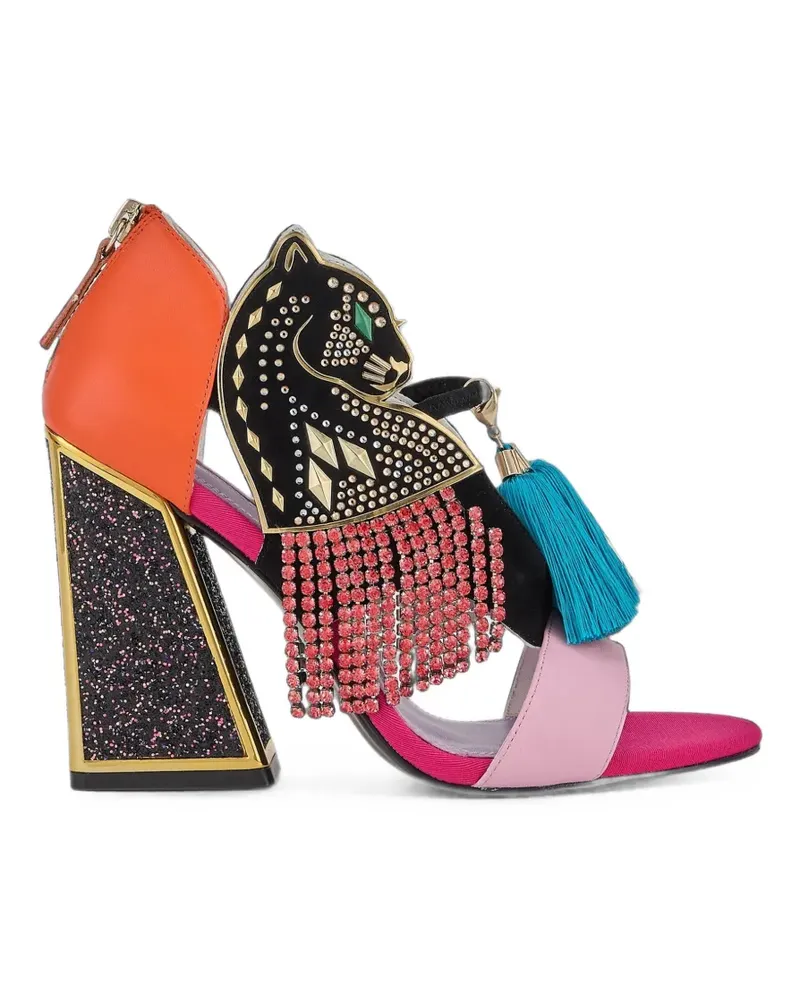 Kat Maconie Aya Panther embellished sandals - Schwarz Schwarz