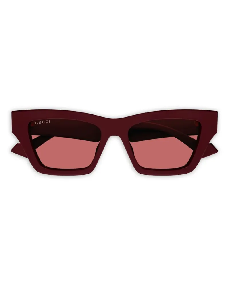 Gucci Sonnenbrille mit GG-Motiv - Rot Rot