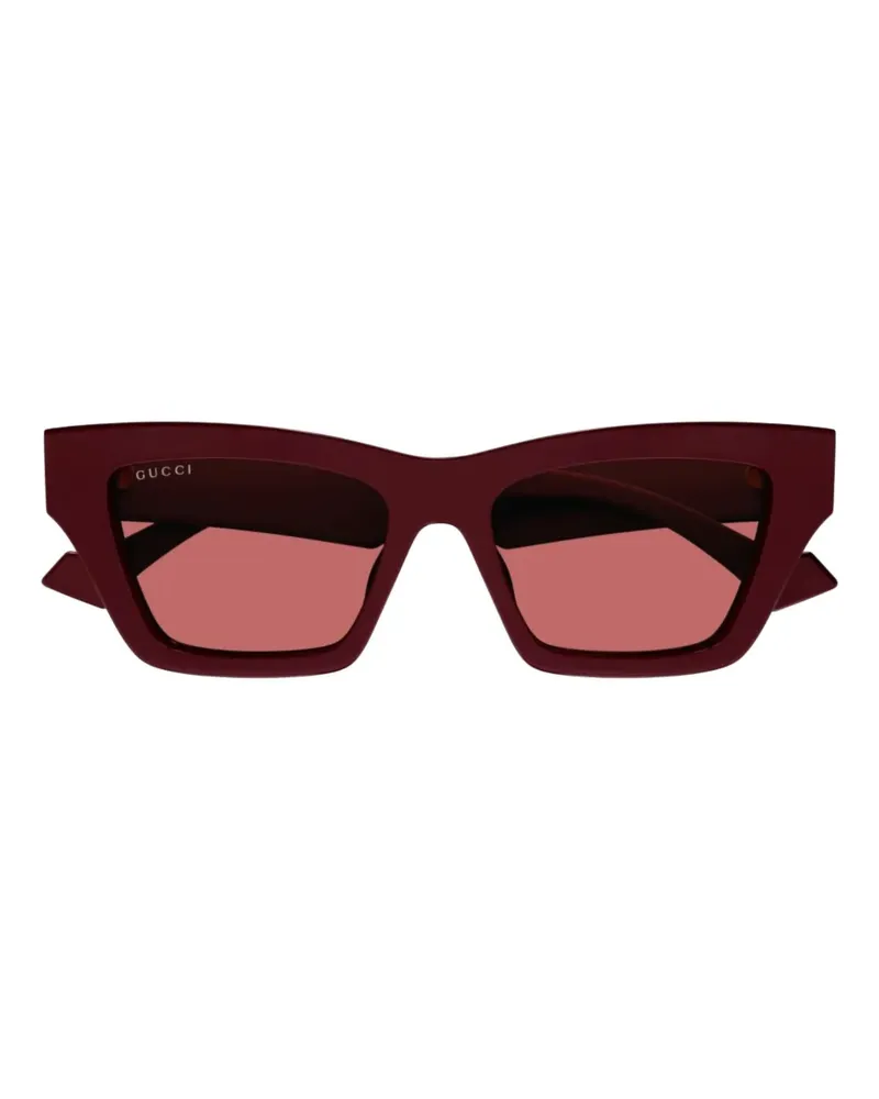 Gucci Sonnenbrille mit GG-Motiv - Rot Rot