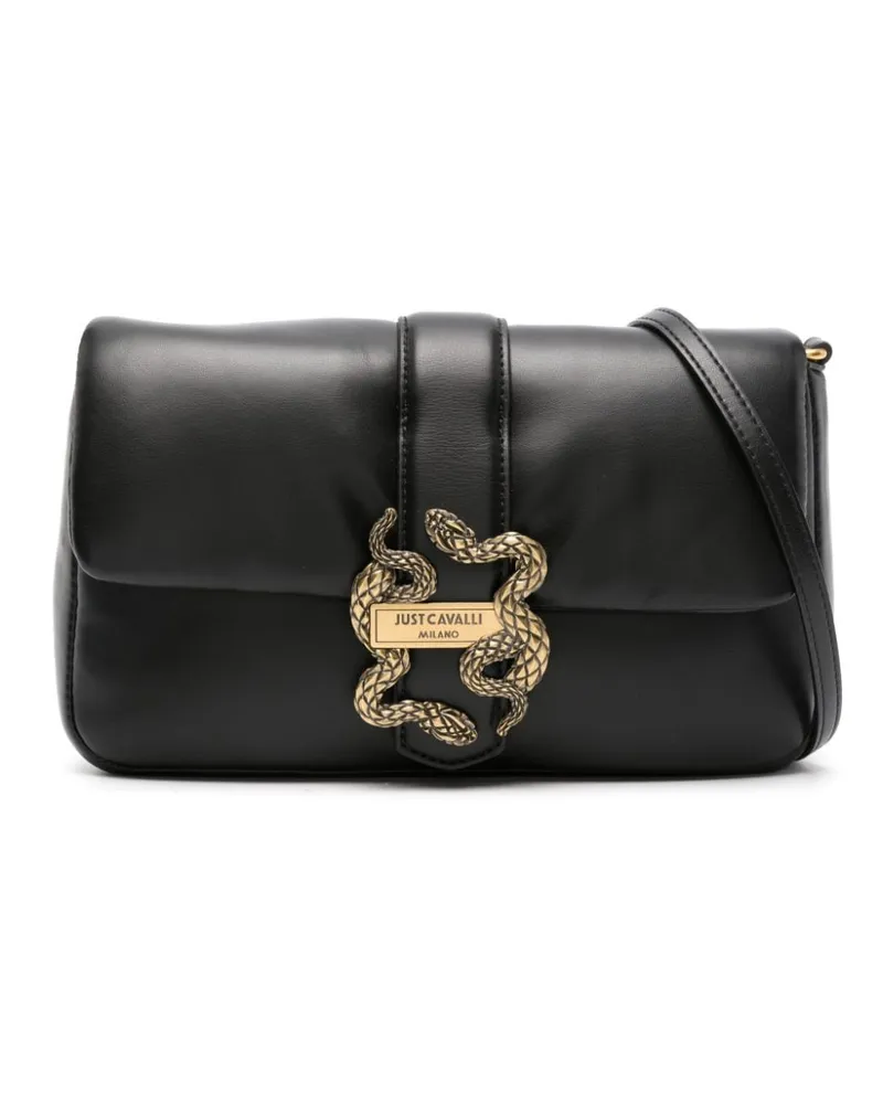 Just Cavalli Tote Bag mit Iconic Snakes-Schild - Schwarz Schwarz