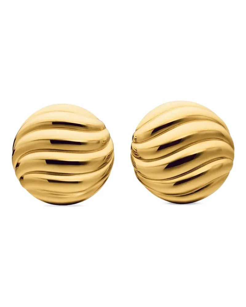 David Yurman 18kt Sculpted Cable Gelbgoldohrstecker 20mm Gold