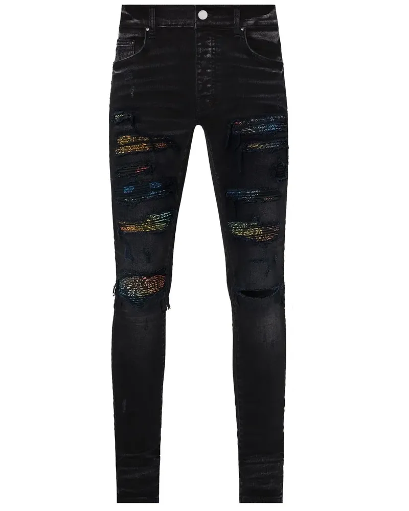Amiri Thrasher Jeans mit Paisleymuster - Schwarz Schwarz