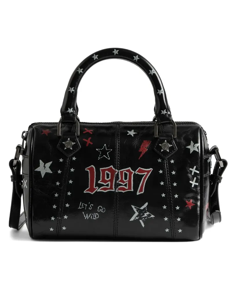 Zadig & Voltaire Clutch mit Stern-Print - Schwarz Schwarz