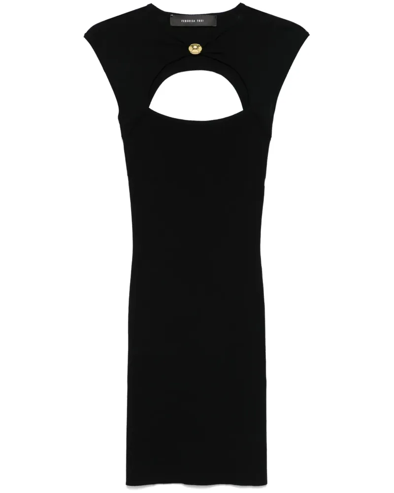Federica Tosi Minikleid mit Cut-Out - Schwarz Schwarz