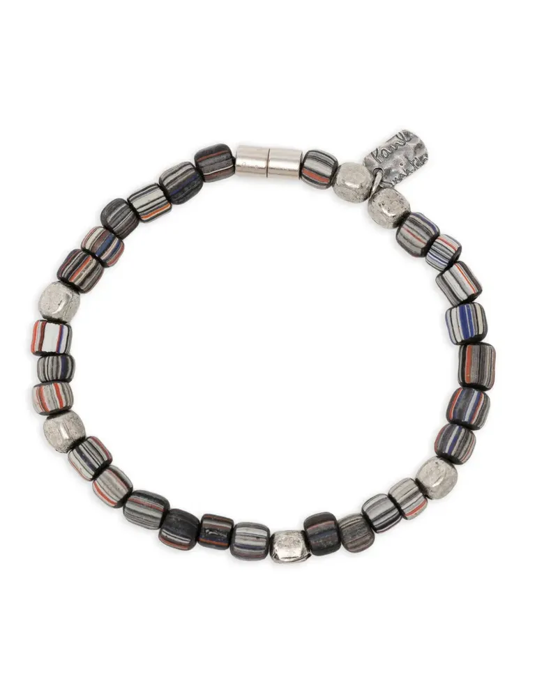 Paul Smith striped-beads bracelet - Silber Silber