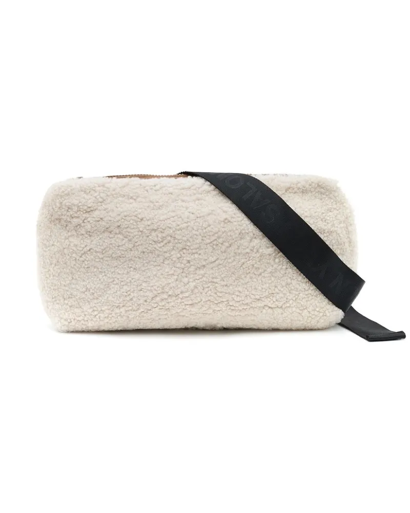 Yves Salomon Gürteltasche mit Kontrasteinsätzen - Weiß Weiß