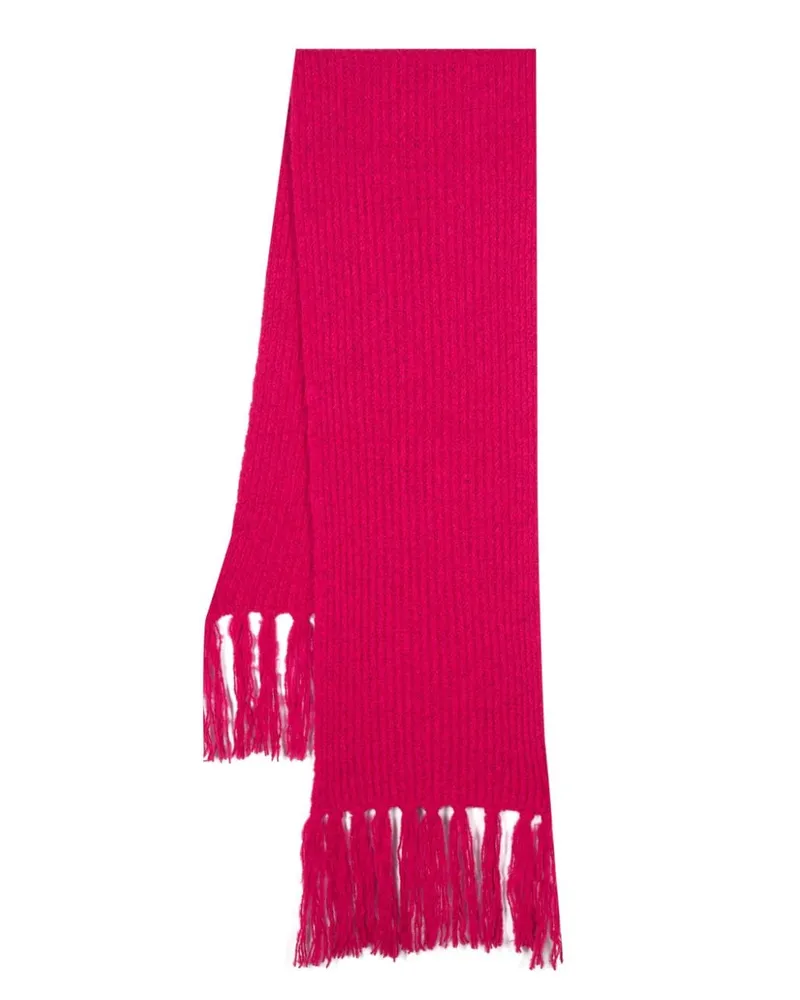 MSGM Schal mit Waffelstrick-Muster - Rosa Rosa