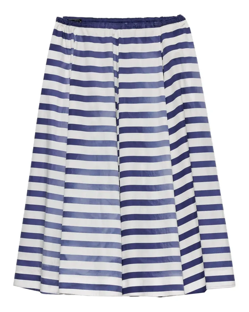 Prada Gestreifter Tellerrock - Blau Blau