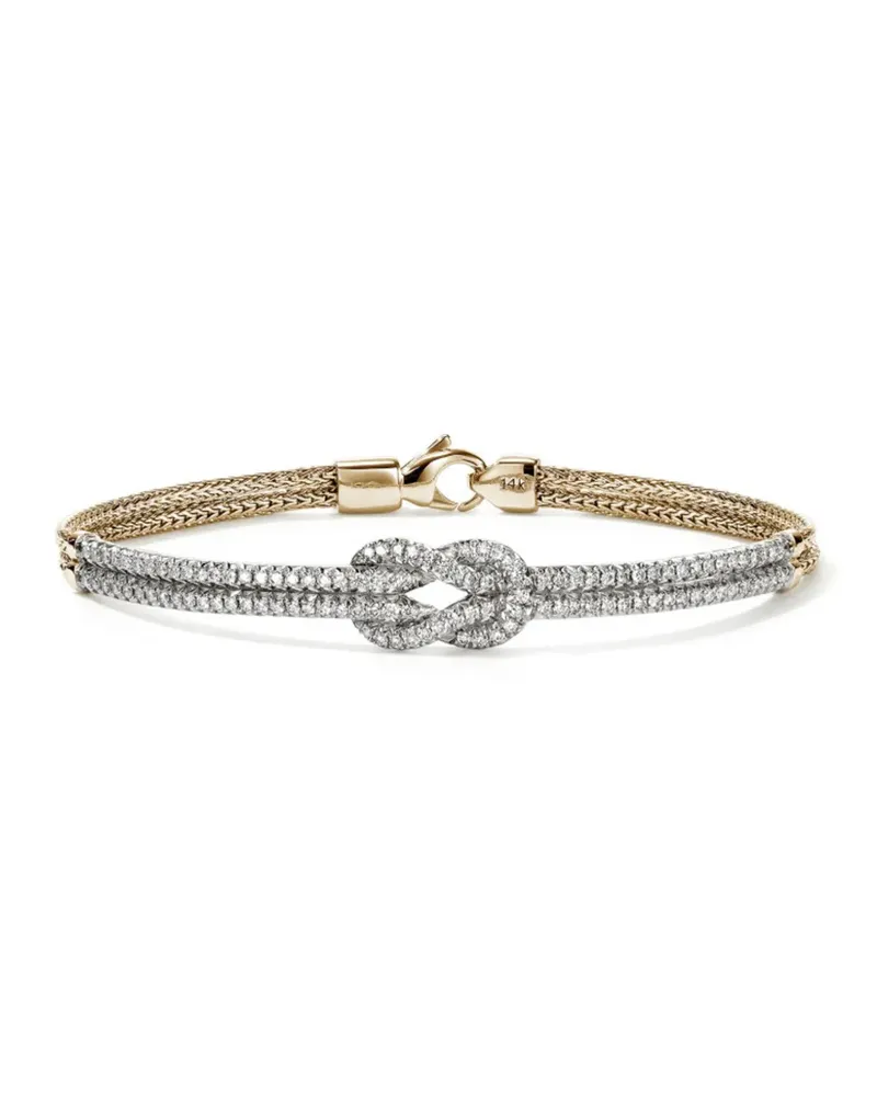 John Hardy 14kt Love Knot Gelbgoldarmband mit Diamanten Gold