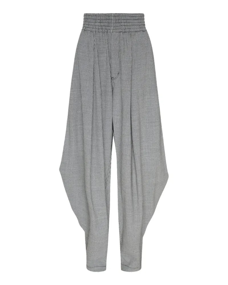 Comme des Garçons houndstooth-pattern wide-leg trousers - Schwarz Schwarz